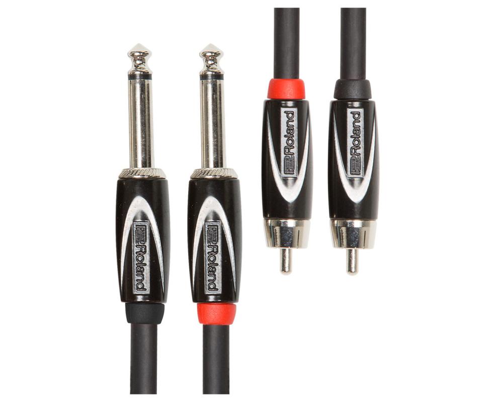 Roland RCC-10-2R28 2 x RCA / 2 x Jack Mono 3m