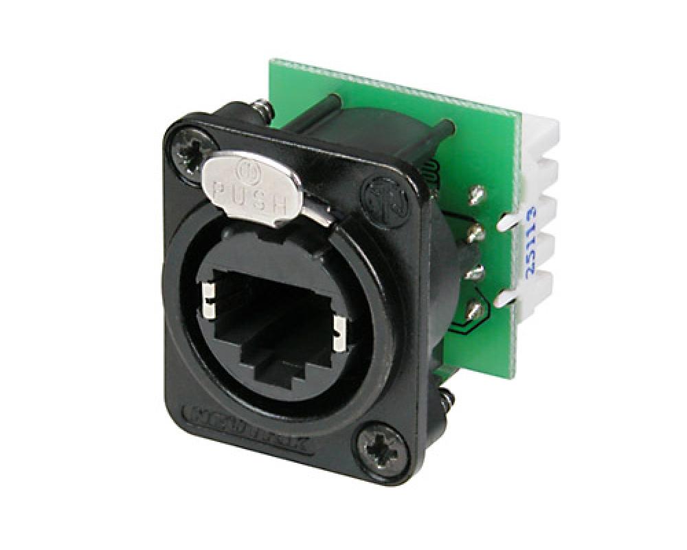 Neutrik NE8 FDV-YK B - RJ45 Connector (Built-In Socket) preta