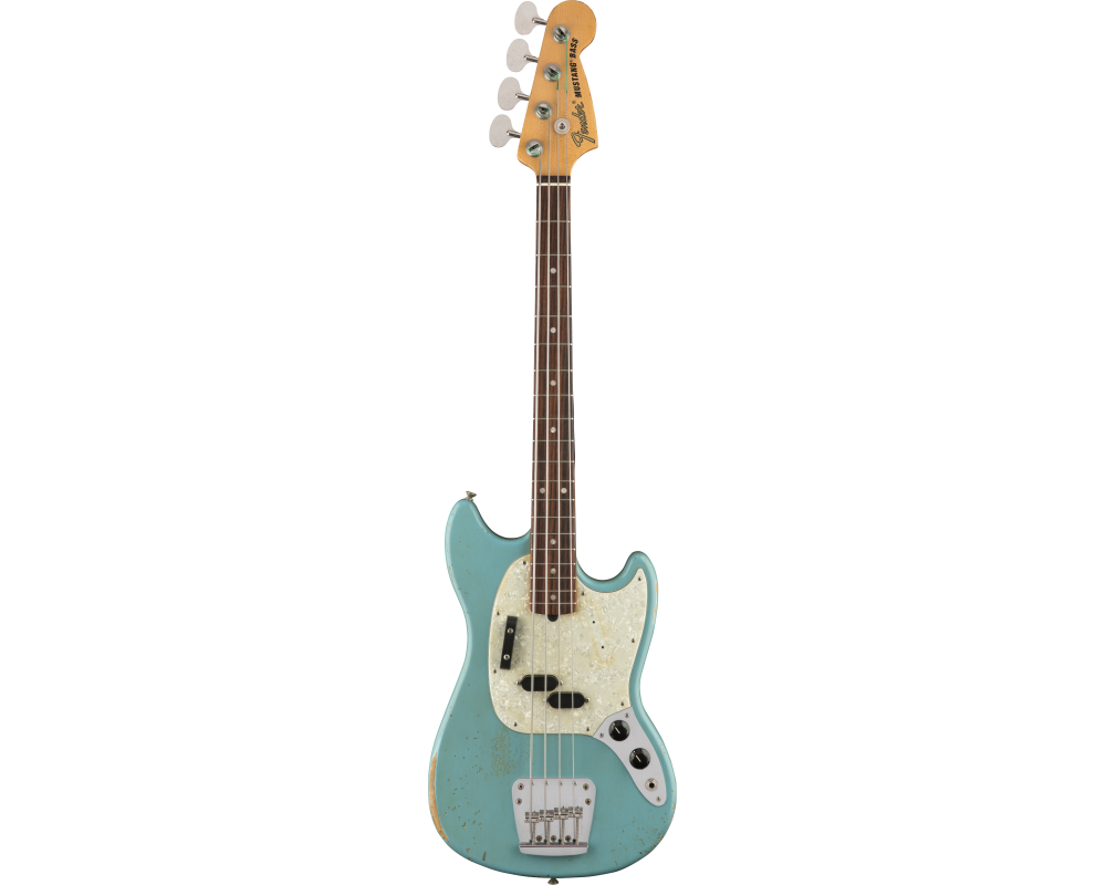 Fender JMJ Road Worn Mustang Bass RW Faded Daphne Blue