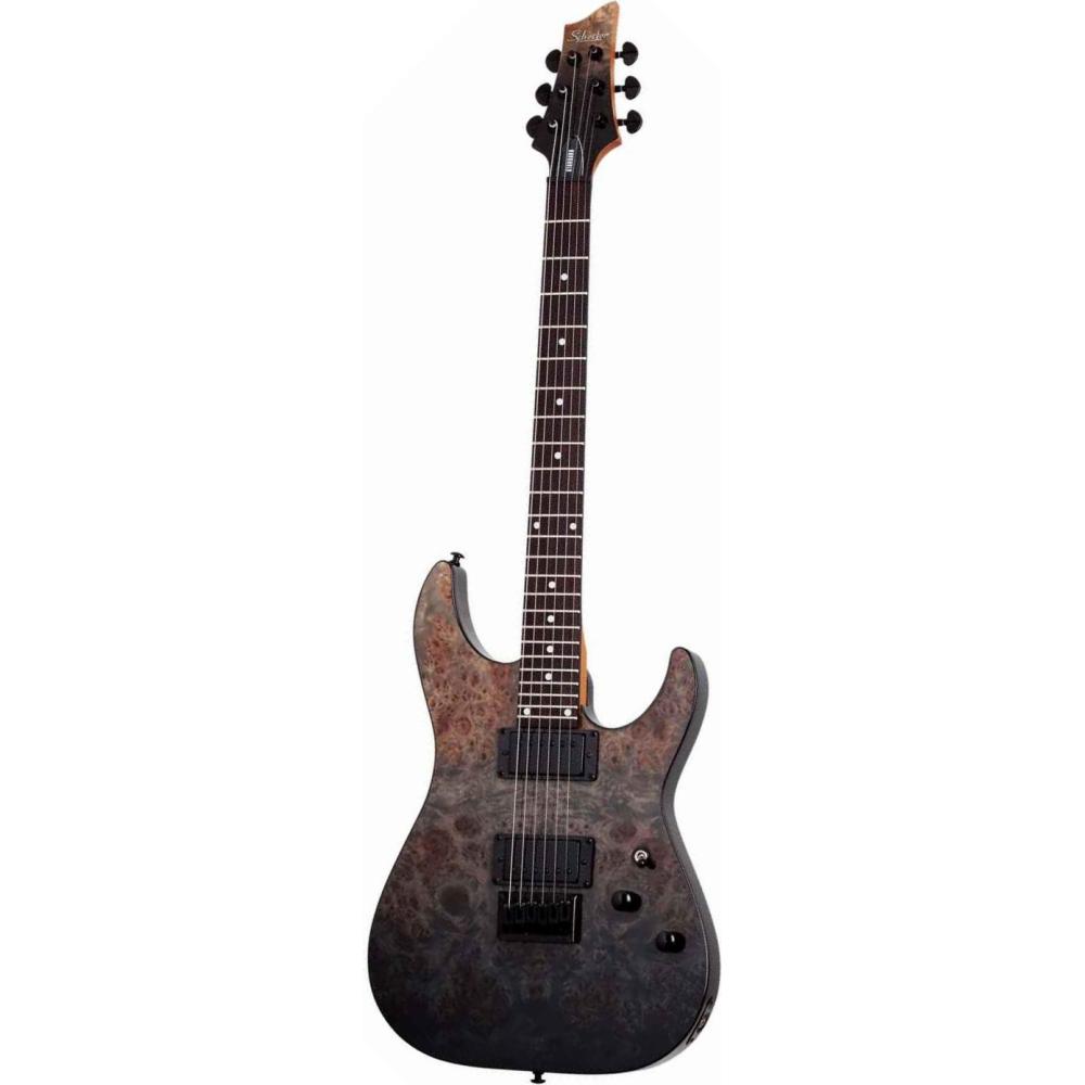 Schecter C-1 Standard Black Fade Burst Burl