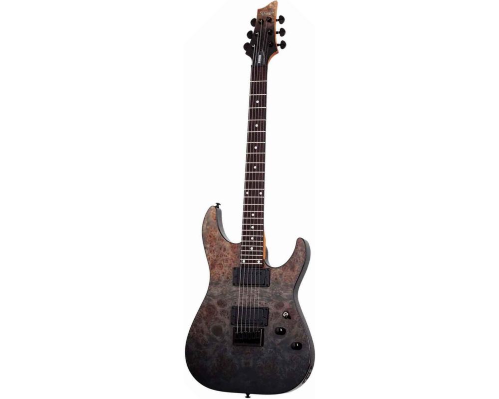 Schecter C-1 Standard Black Fade Burst Burl
