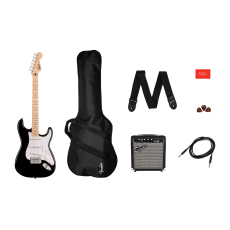 Squier by Fender Sonic Stratocaster BLK 10G Pack