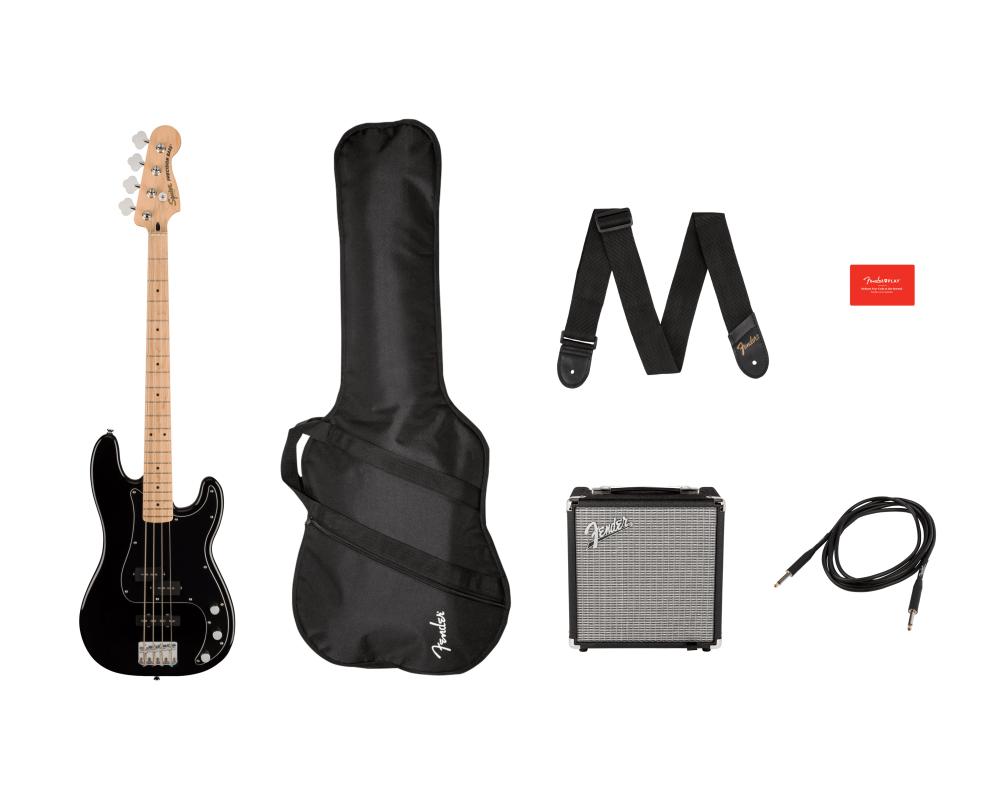 Squier by Fender Affinity Precision Bass PJ Pack MN Black