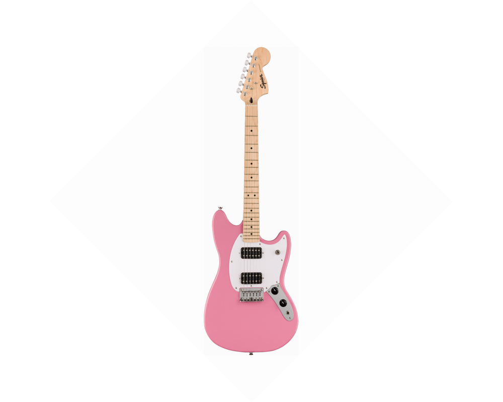 Squier by Fender FSR Sonic Mustang HH MN WPG Flash Pink