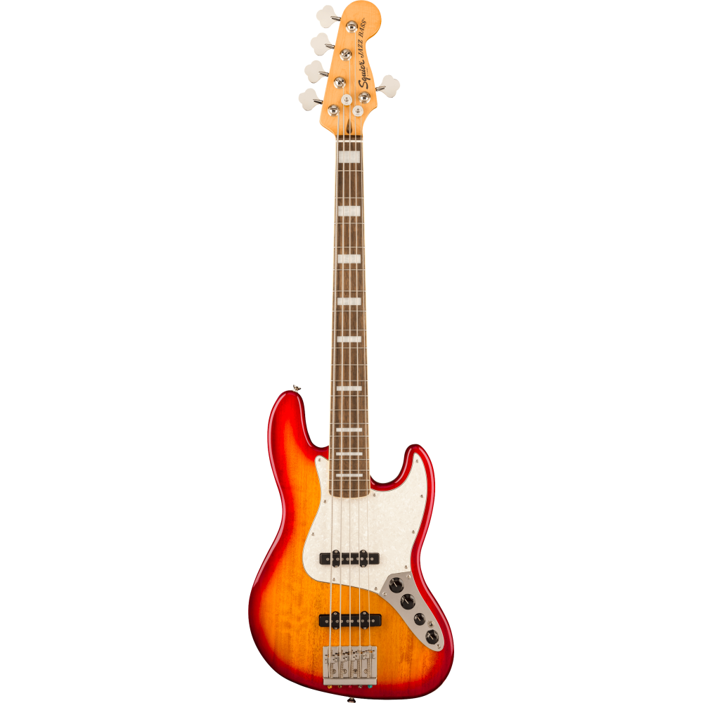 Squier by Fender Classic Vibe 70s Active Jazz Bass V LRL WPPG Sienna Sunburst