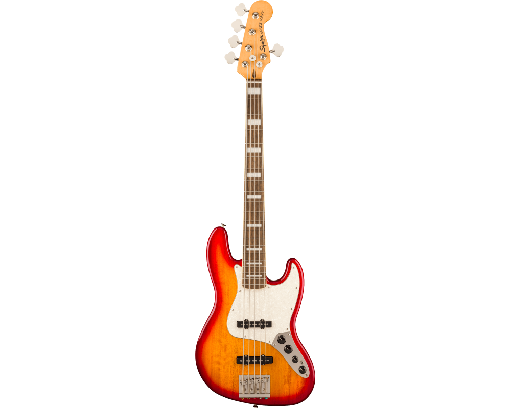 Squier by Fender Classic Vibe 70s Active Jazz Bass V LRL WPPG Sienna Sunburst