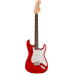 Squier by Fender FSR Affinity Stratocaster QMT LRL WPPG CRT Crimson Red Transparent.