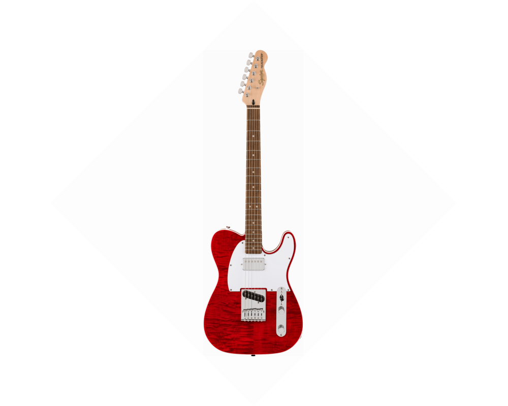 Squier by Fender Affinity Telecaster LRL WPG Crimson Red Transparent