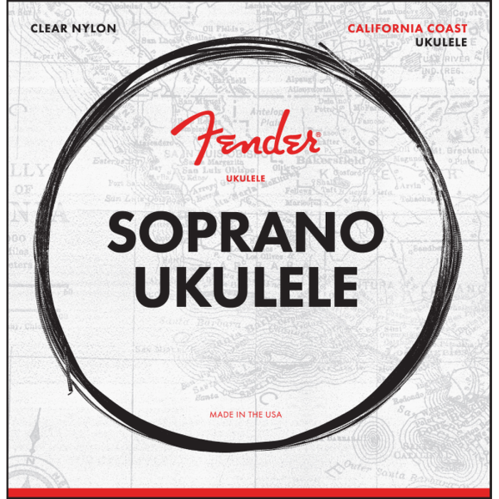Fender Soprano Ukulele Strings, Set of Four .024, .032, .034, .028