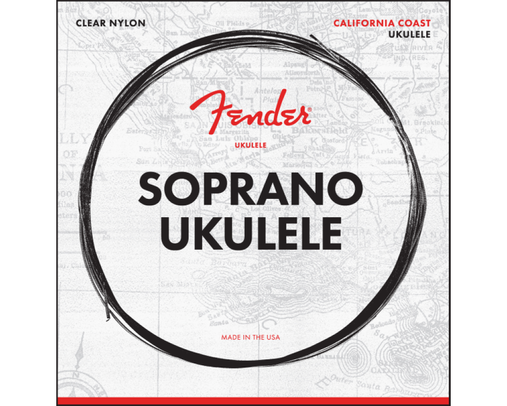 Fender Soprano Ukulele Strings, Set of Four .024, .032, .034, .028