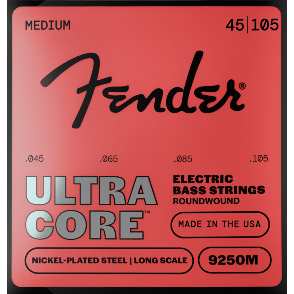 Fender 9250M Ultracore Bass Strings, Nickel Plated Steel, Ball End .45-.105