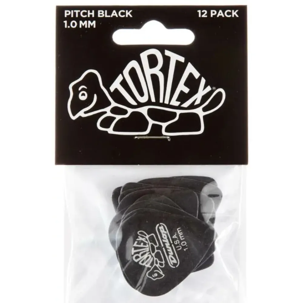 Dunlop Tortex Black 1.0 12 pack