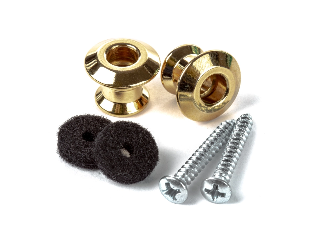 Dunlop 2 Strap Buttons 2PSL034 Gold