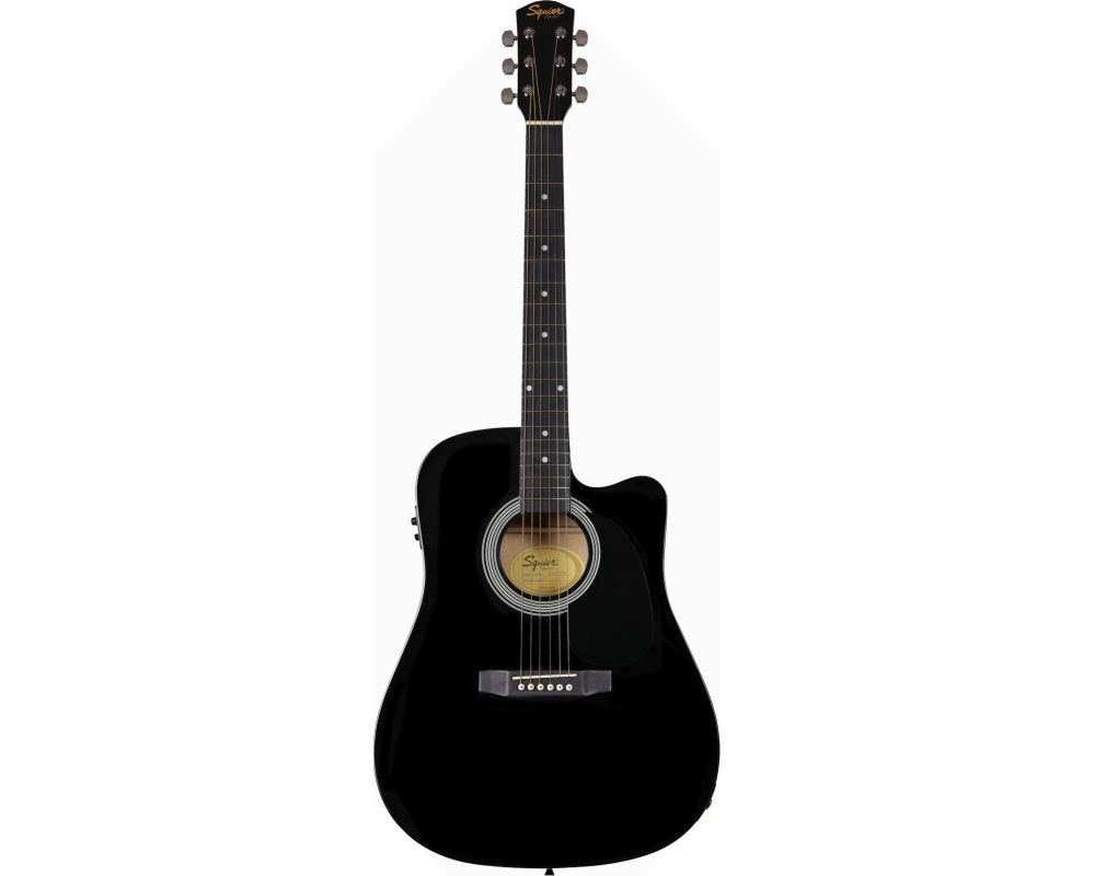 Squier by Fender SA-105CE Black.