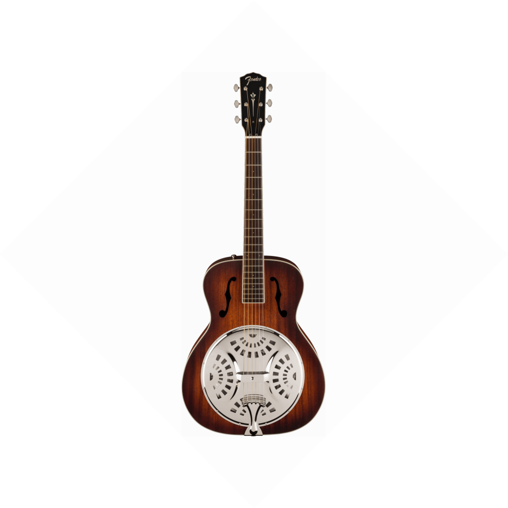 Fender PR-180E Resonator, Walnut Fingerboard, Aged Cognac Burst W/Case