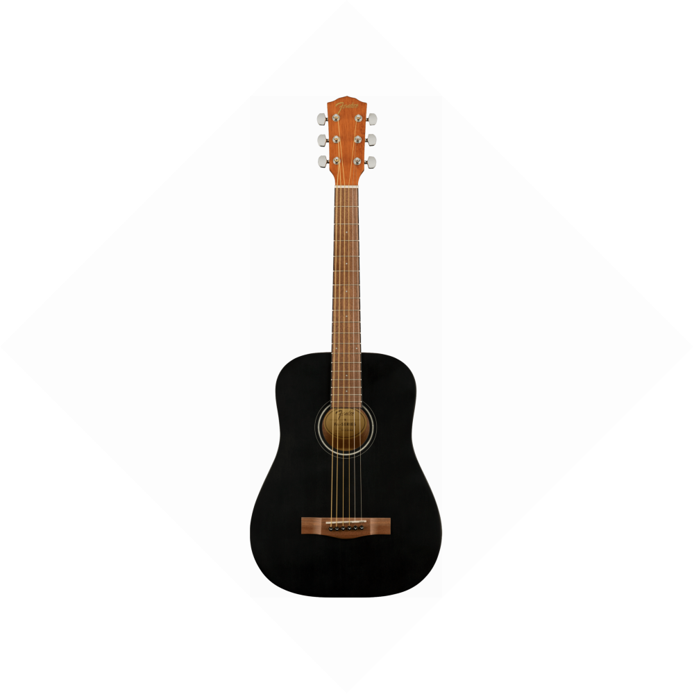 Fender FA-15 3/4 Scale Steel with Gig Bag, Walnut Fingerboard, Black