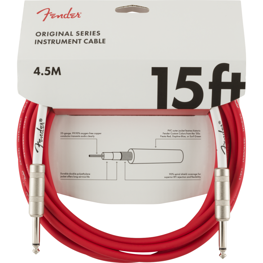 Fender Original Series Instrument Cable, 4.5m, Fiesta Red