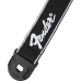 Fender Quick Grip Locking End Strap, Black with White Running Logo