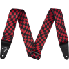 Fender Wavy Checkerboard Polyester Strap, Red