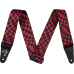 Fender Wavy Checkerboard Polyester Strap, Red