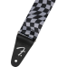 Fender Wavy Checkerboard Polyester Strap, Gray