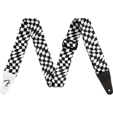 Fender Wavy Checkerboard Polyester Strap Black/White