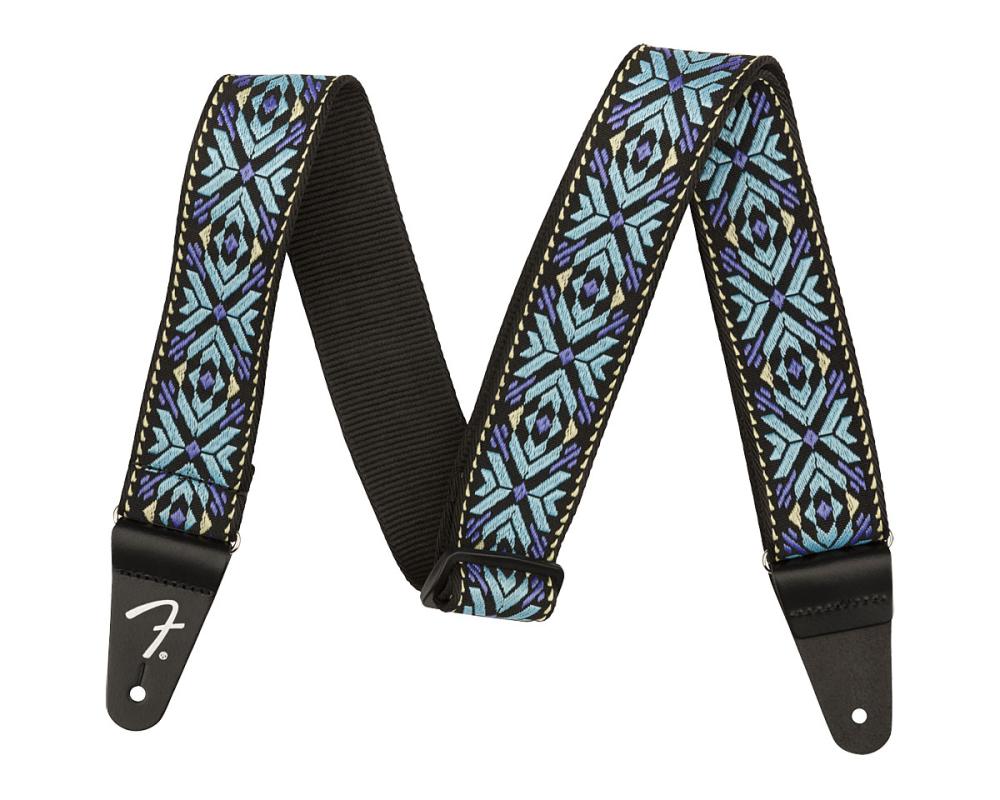 Fender Pasadena Woven Strap, Blue Snowflake