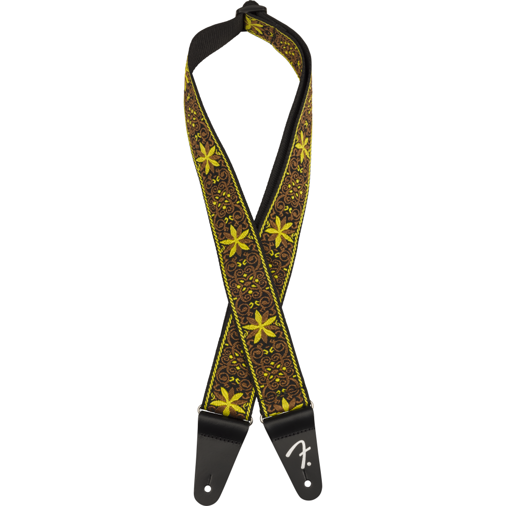 Fender Pasadena Woven strap, Yellow Wallflower