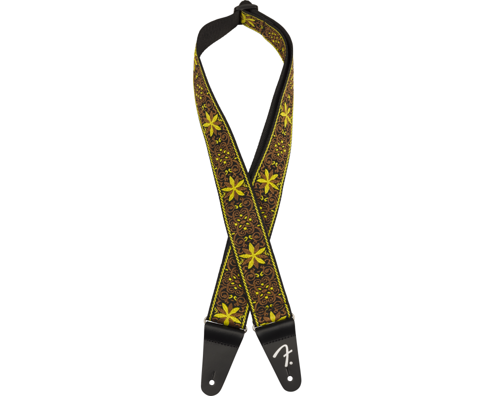 Fender Pasadena Woven strap, Yellow Wallflower