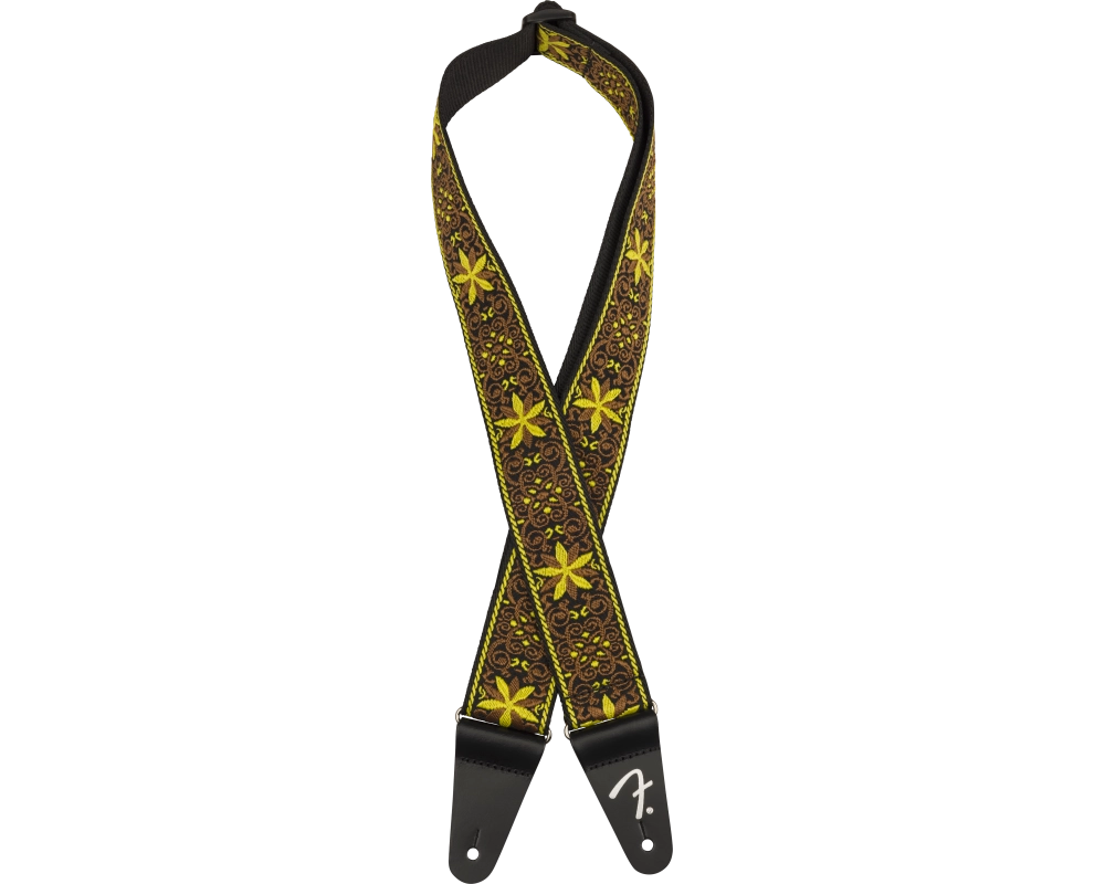 Fender Pasadena Woven strap, Yellow Wallflower
