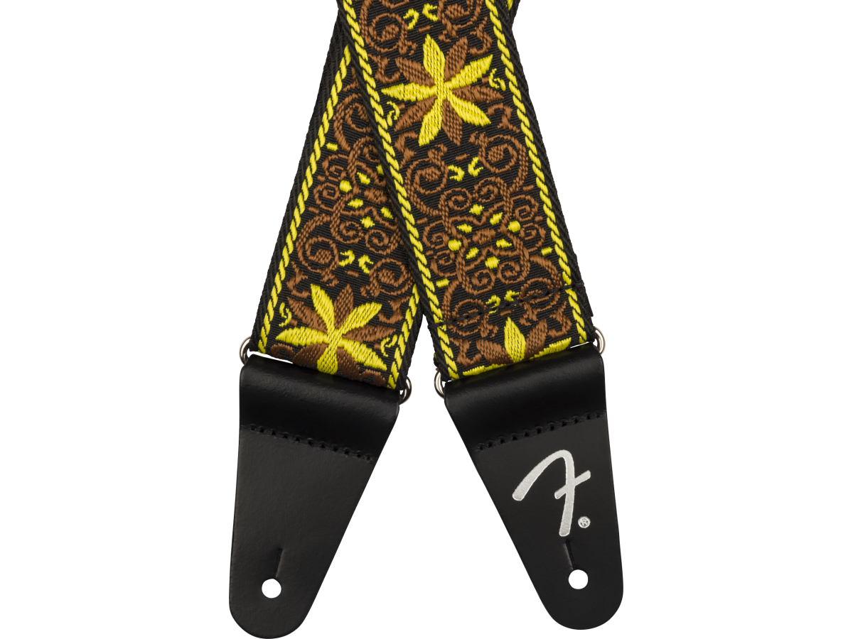 Fender Pasadena Woven strap, Yellow Wallflower