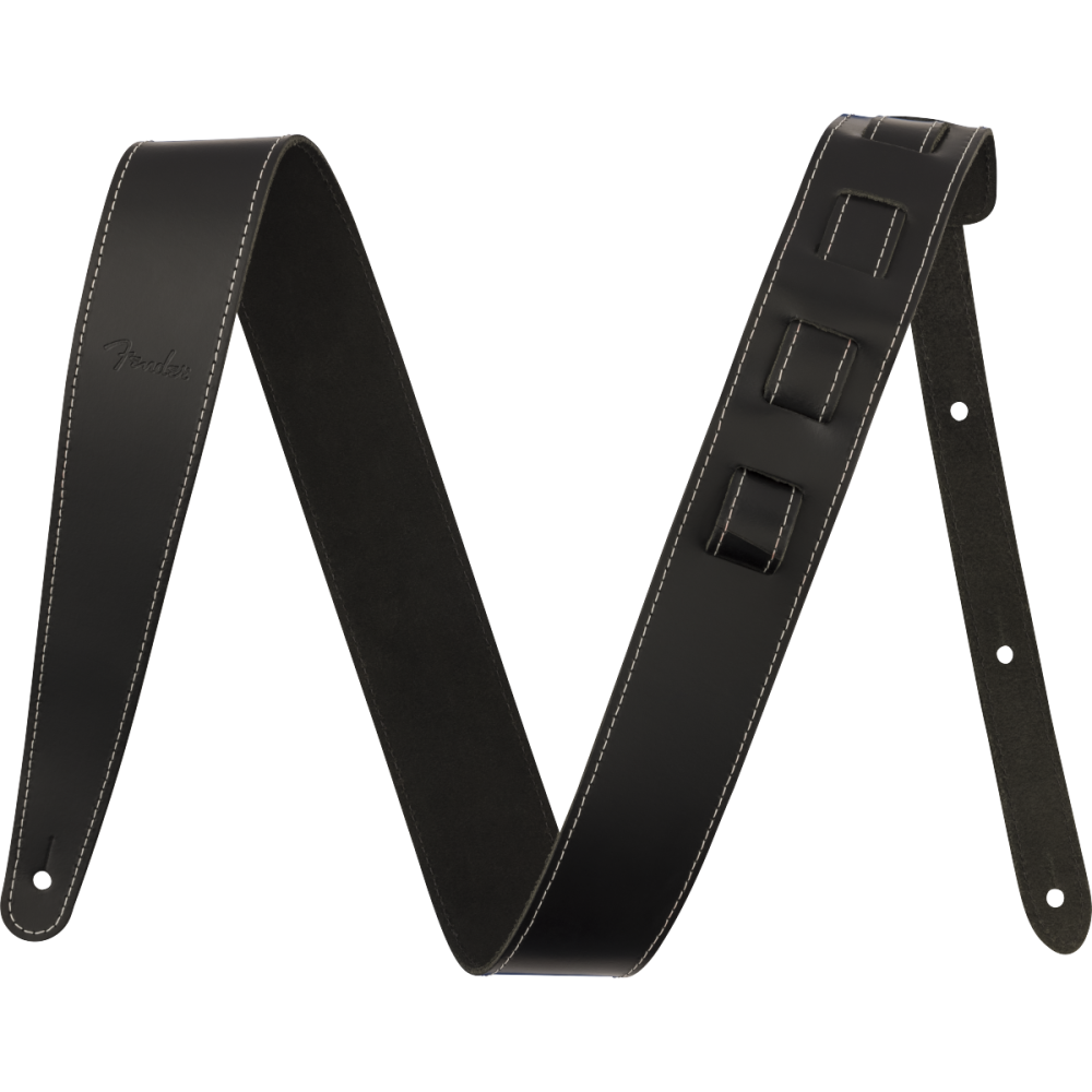 Fender 2 inch Essentials Leather Strap, Black