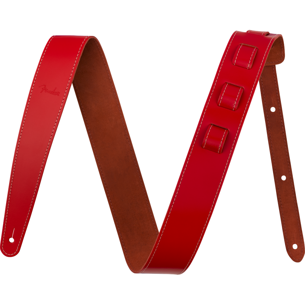 Fender Essentials Leather Strap RD Red