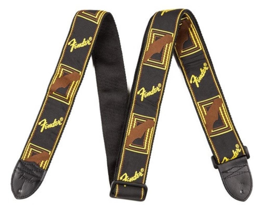 Fender Monogrammed Strap BYB Black - Yellow - Brown
