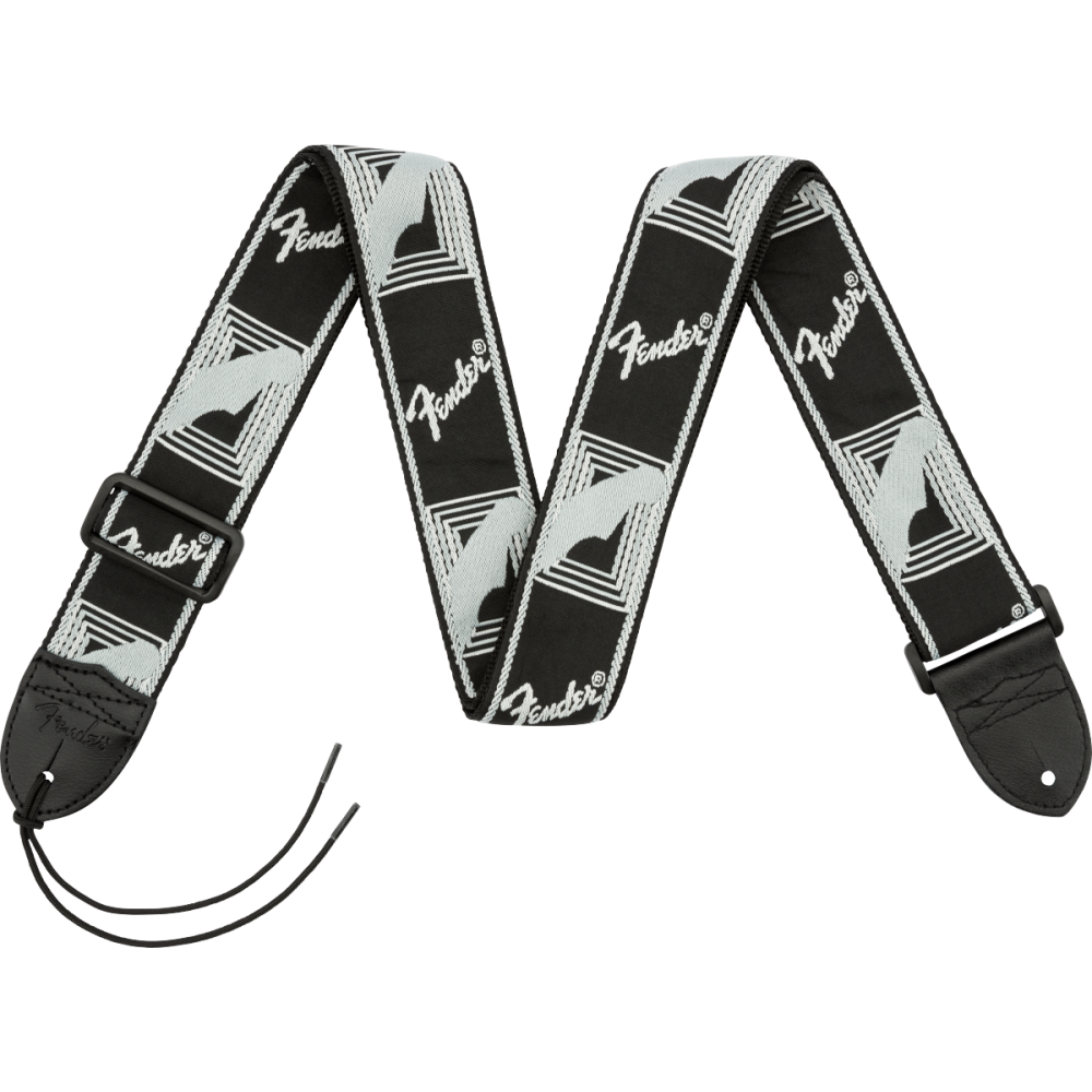 Fender Monogrammed Strap Black Light Grey Dark Grey