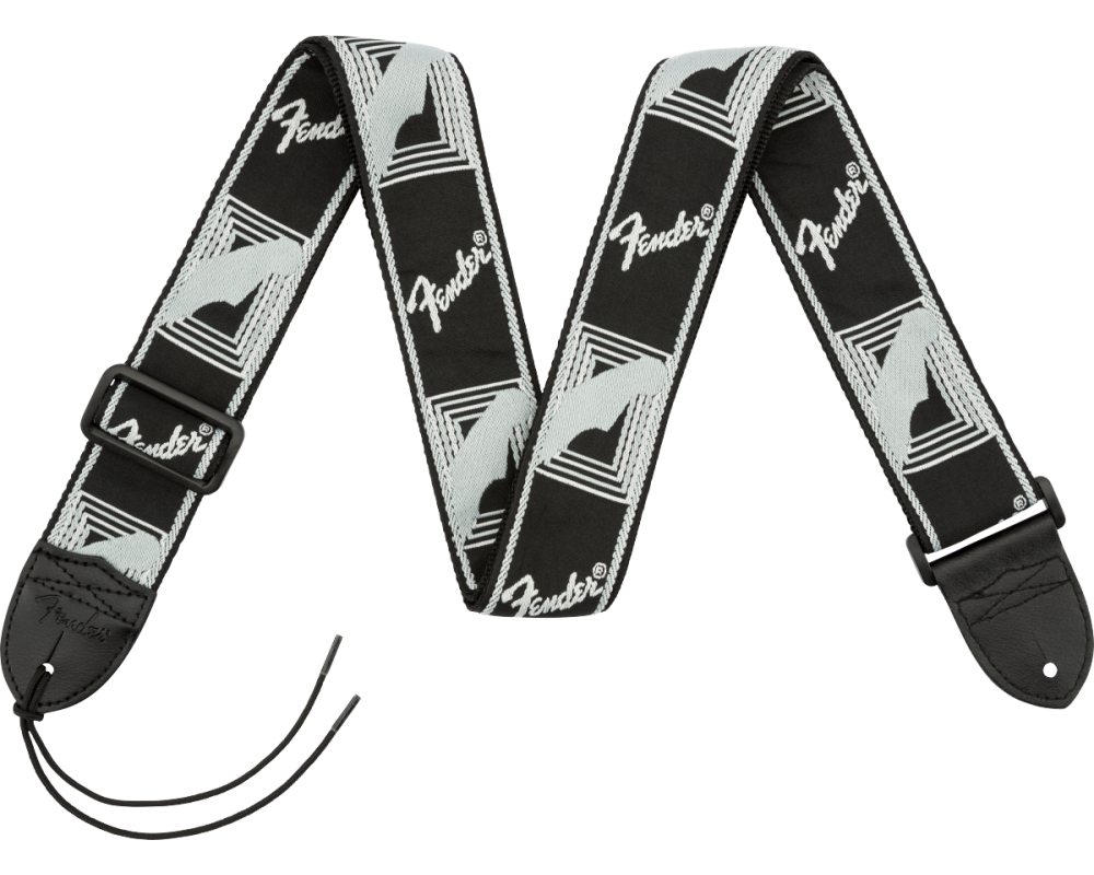 Fender Monogrammed Strap Black Light Grey Dark Grey
