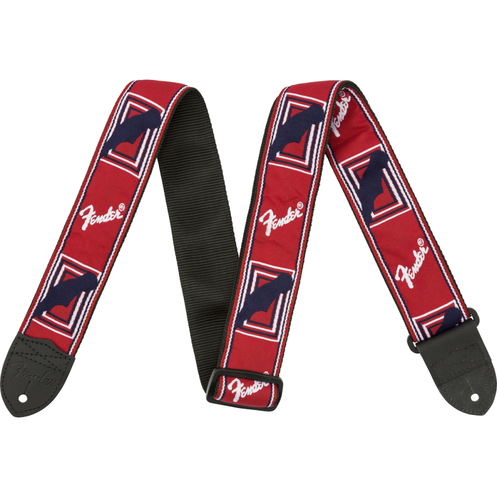 Fender Monogrammed Strap RWB Red White Blue
