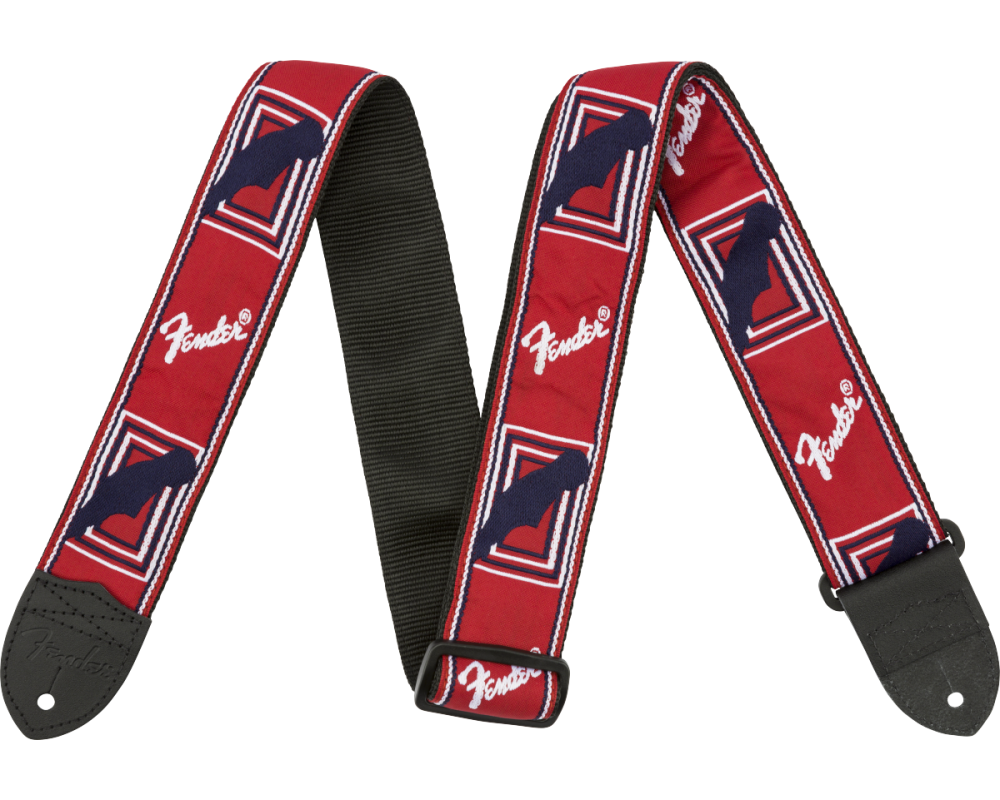 Fender Monogrammed Strap RWB Red White Blue