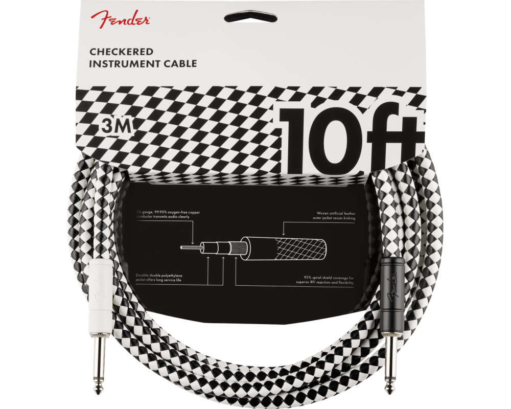 Fender Pro Series Cable 3m Checkerboard