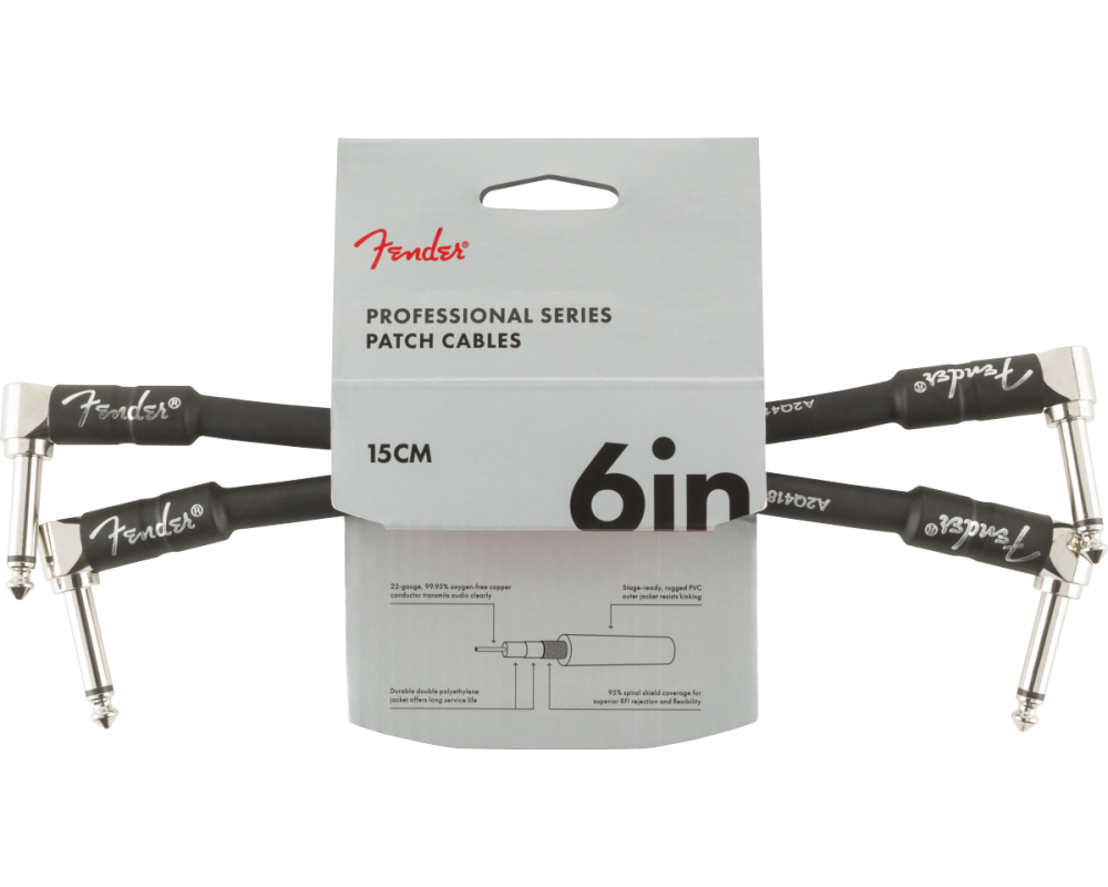 Fender Prof. Cable Angle Plug 15cm 2 Pack
