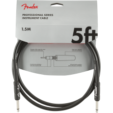 Fender Professional Series Instrument Cable, Straight/Straight 1,5m Black