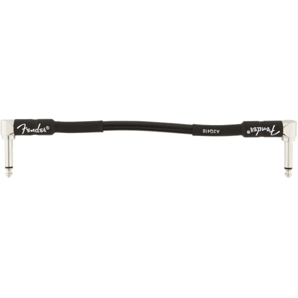 Fender Professional Series Patch Cables, Angle/Angle, PACK of 20, 15cm, BK
