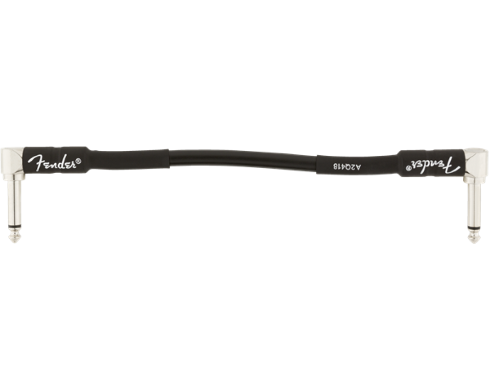 Fender Professional Series Patch Cables, Angle/Angle, PACK of 20, 15cm, BK
