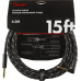 Fender Deluxe Series Instrument Cable, Straight/Angle, 4.5m Black Tweed