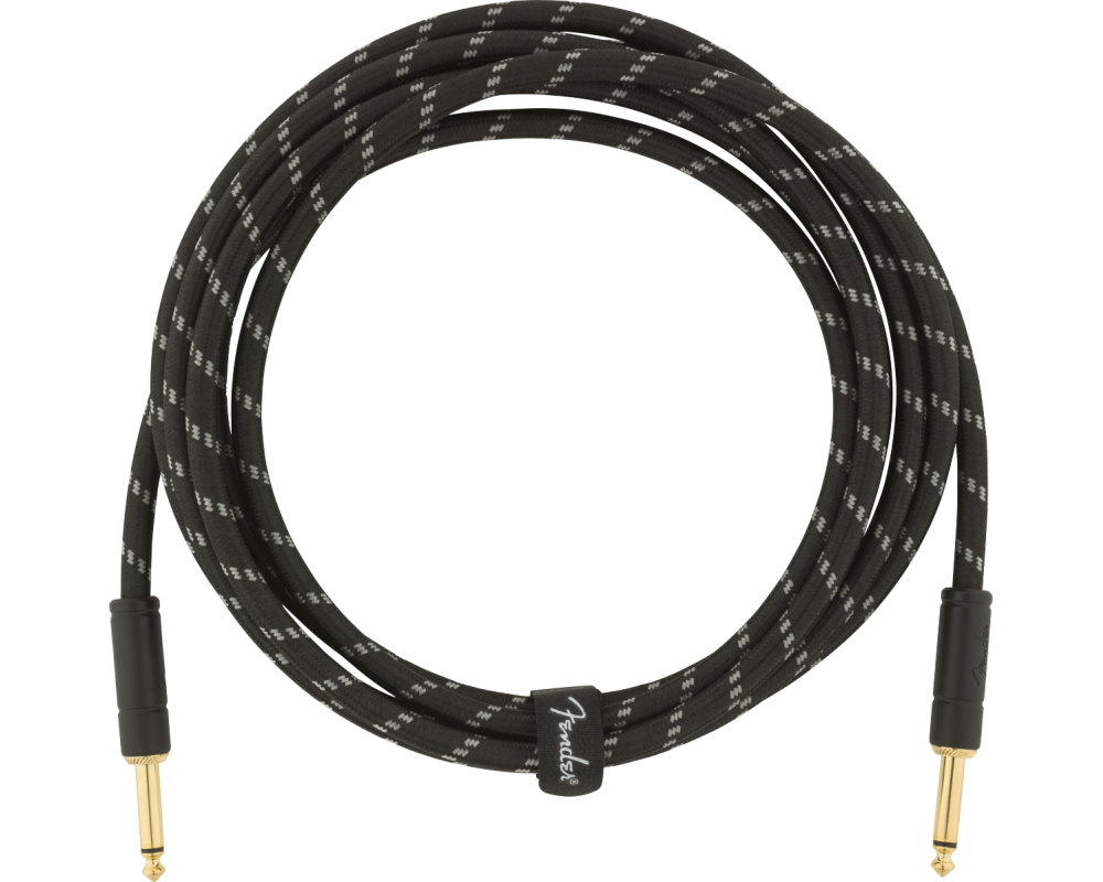 Fender Deluxe Series Instrument Cable, Straight/Straight, 3m, Black Tweed