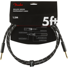Fender Deluxe Series Instrument Cable, Straight/Straight, 1,5m, Black Tweed