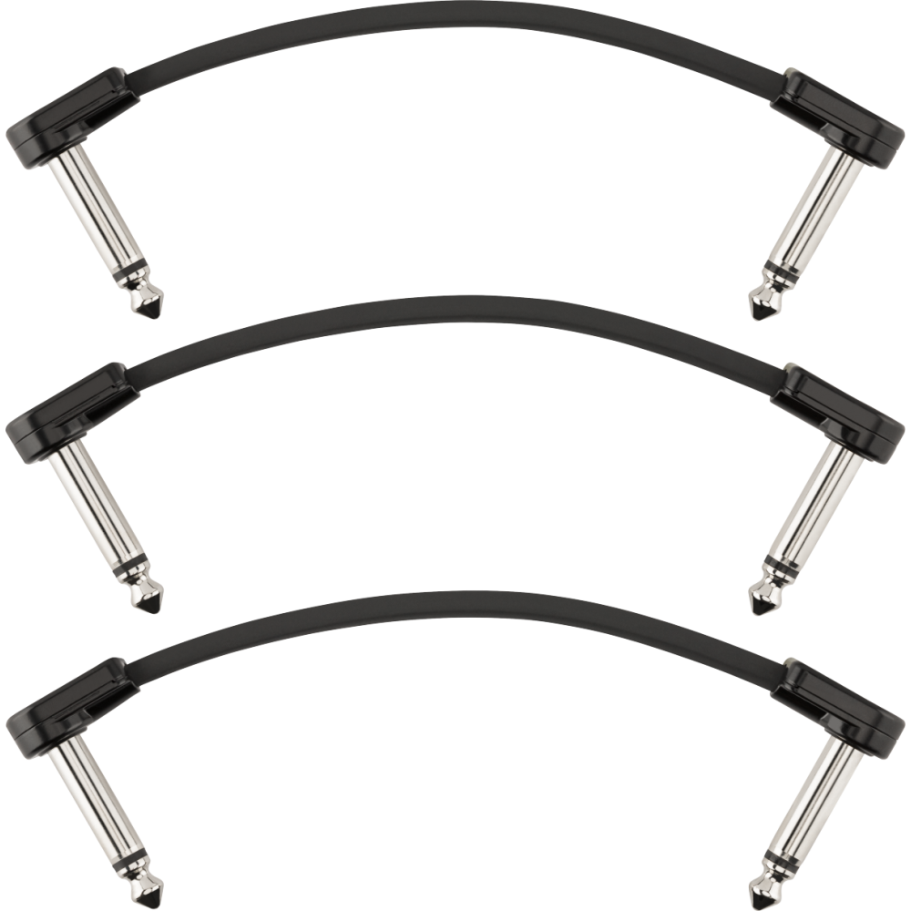 Fender Blockchain 10cm Patch Cable 3-pack Angle/Angle