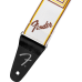 Fender WeighLess Monogrammed Strap White/Brown/Yellow, 2 inch