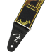 Fender WeighLess Monogrammed Strap Black/Yellow/Brown, 2 inch