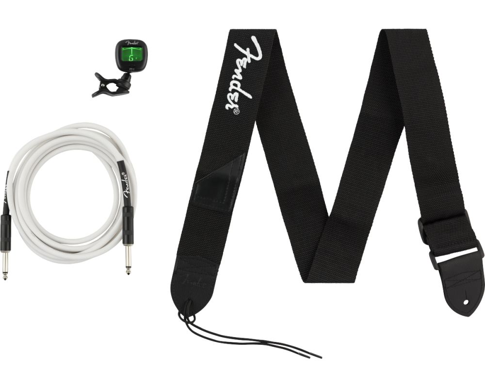 Fender Essentials Pack - Cable, Clip-On Tuner, Strap
